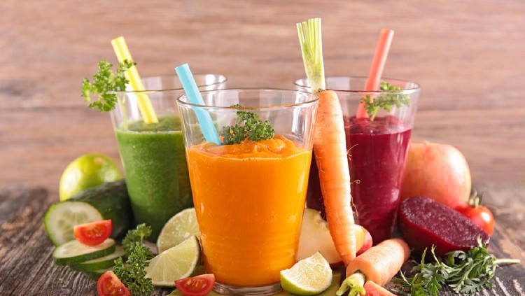 Ilustrasi Jus Buah dan Sayur fruit and vegetable juice