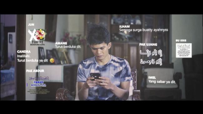 Realitas basa-basi mengirimkan ucapan belasungkawa dipotret dalam film pendek "Turut Berduka" karya sutradara Anton Magaski di Rumah Digital Indonesia.