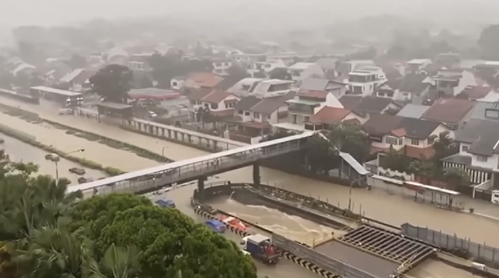 Banjir Singapura ( Ist Tangkapan Layar Youtube)
