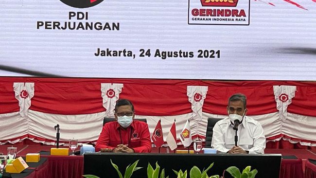 PDIP-Gerindra Ungkap Isi Pertemuan, Bantah Bahas Pilpres 2024 Petinggi PDIP dan Gerindra menyatakan bakal membantu kerja presiden lewat dukungan parlemen di masa pandemi Covid-19.