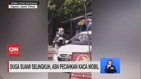 VIDEO: Suami Selingkuh, ASN Pecahkan Kaca Mobil