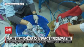 VIDEO: Daur Ulang Masker Jadi Bijih Plastik