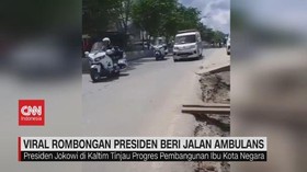VIDEO: Viral Ambulans Salip Iring-iringan Rombongan Presiden