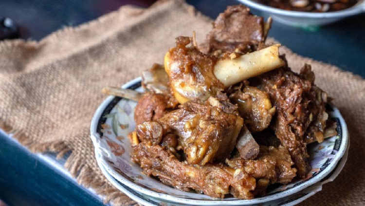 tengkleng. goat meat with ribs and bone cooked with soup