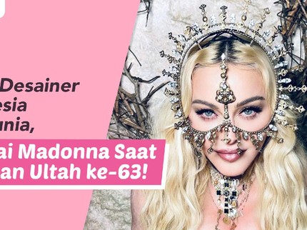 Karya Desainer Indonesia Mendunia, Dipakai Madonna Saat Rayakan Ultah ke-63!