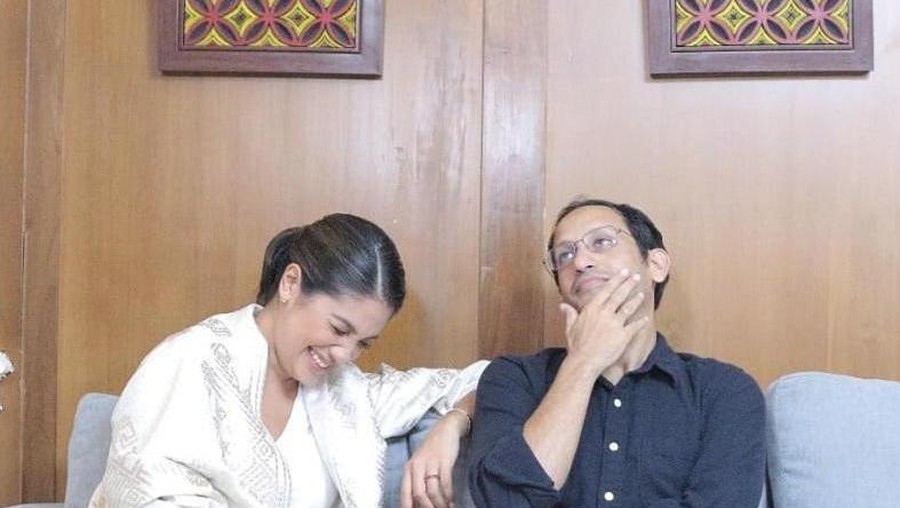 Nadiem Makariem dan Istri