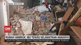VIDEO: Rumah Ambruk, Ibu Tewas Selamatkan Anaknya