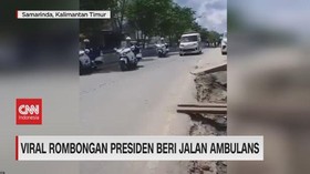 VIDEO: Viral Rombongan Presiden Beri Jalan Ambulans