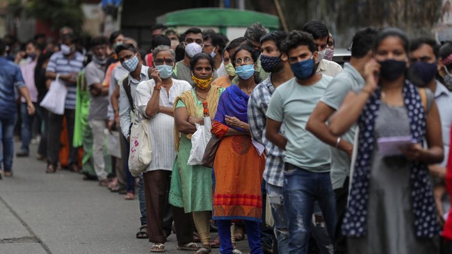 Pertumbuhan ekonomi India meroket 20 persen pada kuartal II 2021. Pertumbuhan terjadi di tengah gelombang covid-19.