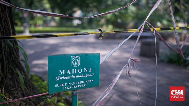 FOTO: Taman-taman Tak Berpengunjung Kala PPKM Level 3 Jakarta