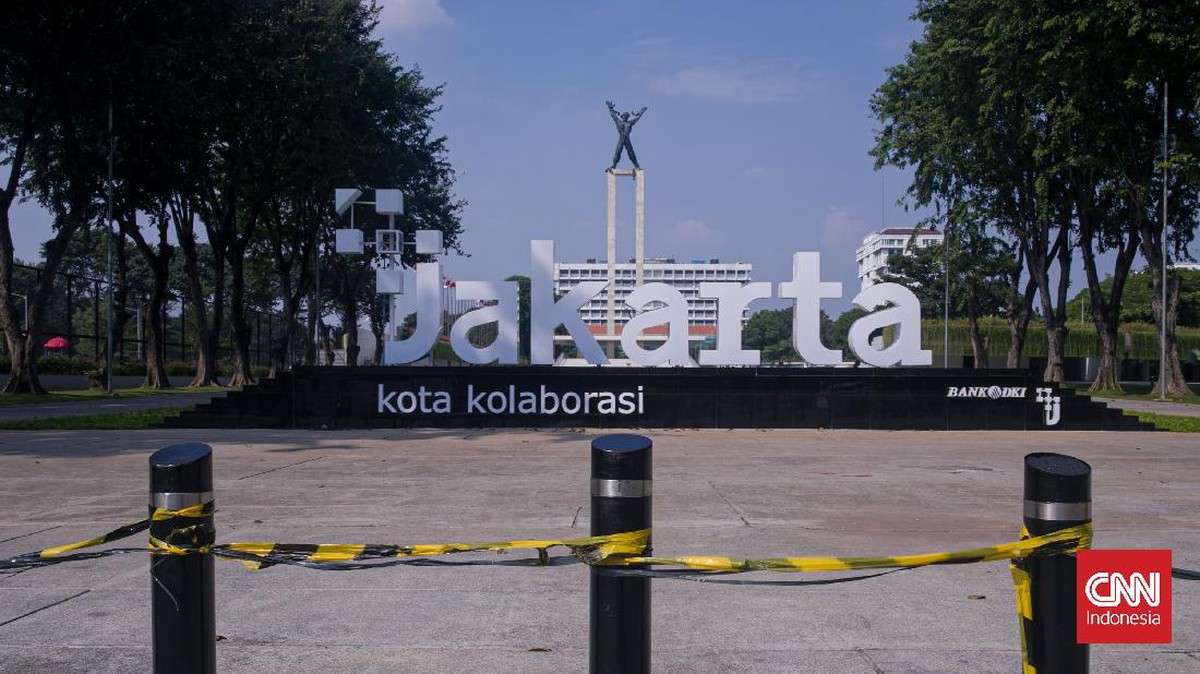 FOTO: Taman-taman Tak Berpengunjung Kala PPKM Level 3 Jakarta