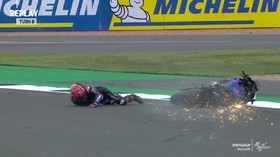 VIDEO: Detik-detik Quartararo Kecelakaan di MotoGP Inggris