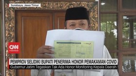 VIDEO: Pemprov Selidiki Bupati Penerima Honor Pemakaman Covid