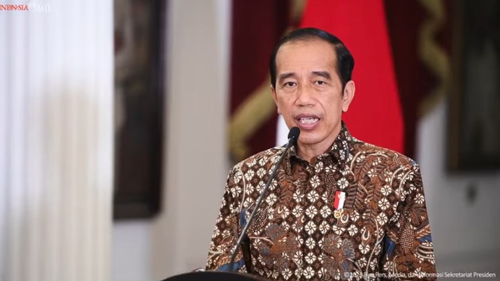 Pernyataan Presiden Joko Widodo tentang Perkembangan PPKM Terkini, Istana Merdeka. (Tangkapan Layar Youtube Sekretariat Presiden)