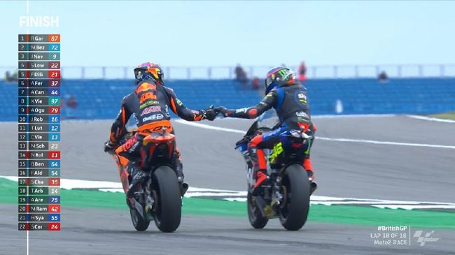 VIDEO: Highlights Moto2 Inggris, Duel Gardner vs Bezzecchi