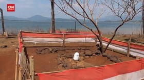 VIDEO: Waduk Jatigede Surut, Makam Kramat Bermunculan
