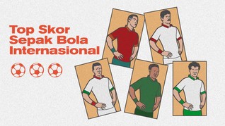 INFOGRAFIS: Top Skor Sepak Bola Internasional, Ronaldo Unggul