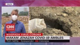 VIDEO: Kondisi Makam Jenazah Covid-19 Ambles