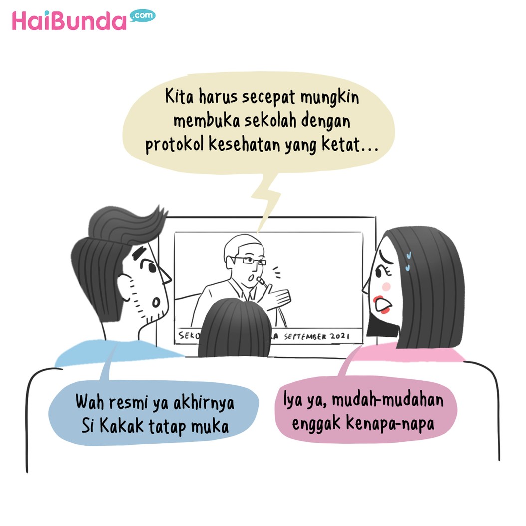 komik sekolah tatap muka: Bunda galau!