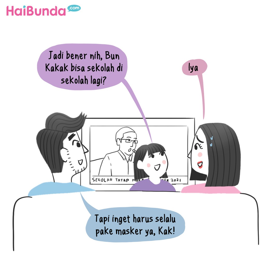 komik sekolah tatap muka: Bunda galau!