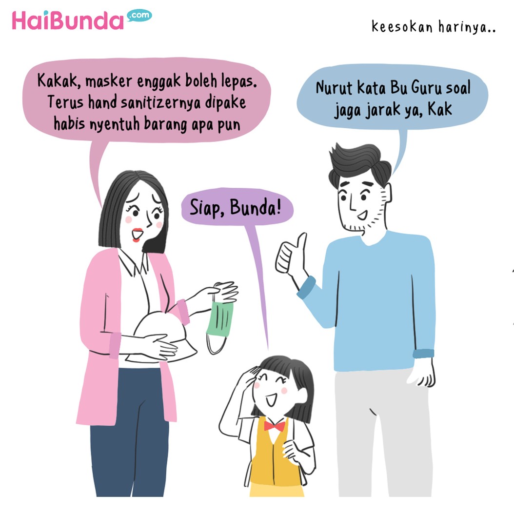 komik sekolah tatap muka: Bunda galau!
