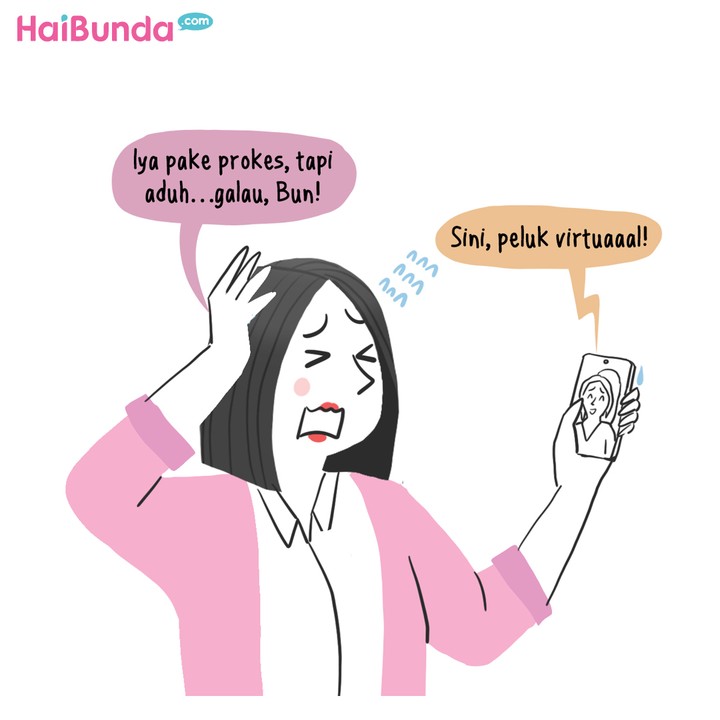 komik sekolah tatap muka: Bunda galau!