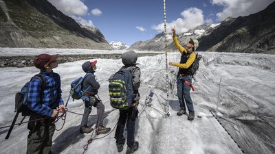 FOTO: Gletser Aletsch, Swiss Mencair karena Perubahan Iklim