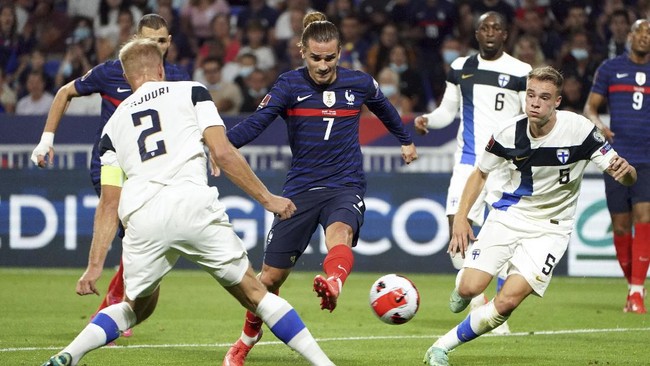 Prancis sukses mengalahkan Finlandia dengan skor 2-0 pada pertandingan Kualifikasi Piala Dunia 2022 Zona Eropa.