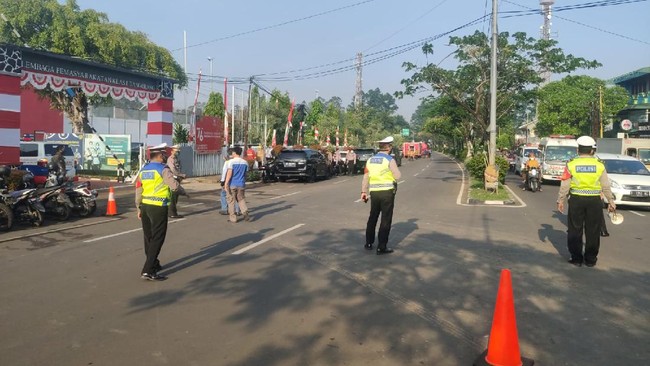 Kondisi Lapas Tangerang pascakebakaran tampak kondusif dengan titik api dan asap yang tak lagi terlihat.