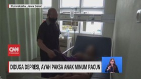 VIDEO: Diduga Depresi, Ayah Paksa Anak Minum Racun