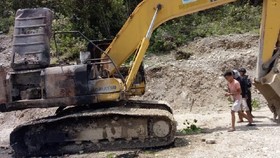 KKB Bakar Alat Berat di Pegunungan Bintang Papua
