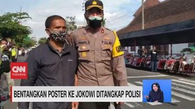 VIDEO; Bentangkan Poster ke Jokowi Ditangkap Polisi