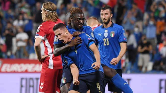 Italia sukses menang besar 5-0 atas Lithuania dalam pertandingan Grup C Kualifikasi Piala Dunia 2022 Zona Eropa, Kamis (9/9) dinihari WIB.