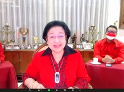 Ekspresi Megawati Jawab Isu Jatuh Sakit