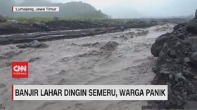 VIDEO: Banjir Lahar Dingin Semeru, Warga Panik