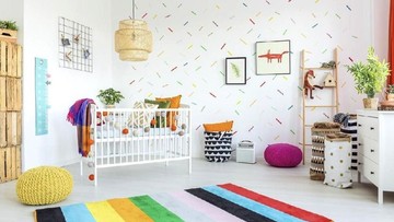 MENATA KAMAR MINIMALIS YANG SEMPIT: MURAL HINGGA KARPET BESAR