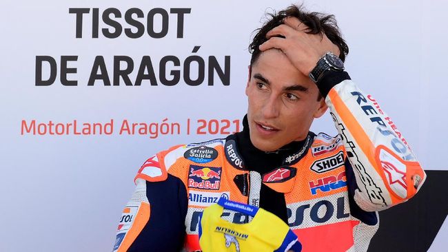 Pembalap MotoGP, Marc Marquez mengalami lumpuh pada saraf mata sebelah kanannya yang disebut diplopia.