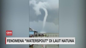 VIDEO: Fenomena Waterspout di Laut Natuna