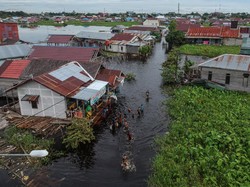 Banjir Rendam 4 Kecamatan Palangkaraya Kalteng, 8.544 Jiwa Terdampak