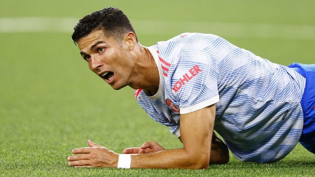 Bintang Manchester United, Cristiano Ronaldo punya rekor bagus melawan West Ham jelang duel kedua tim, Minggu (19/9).