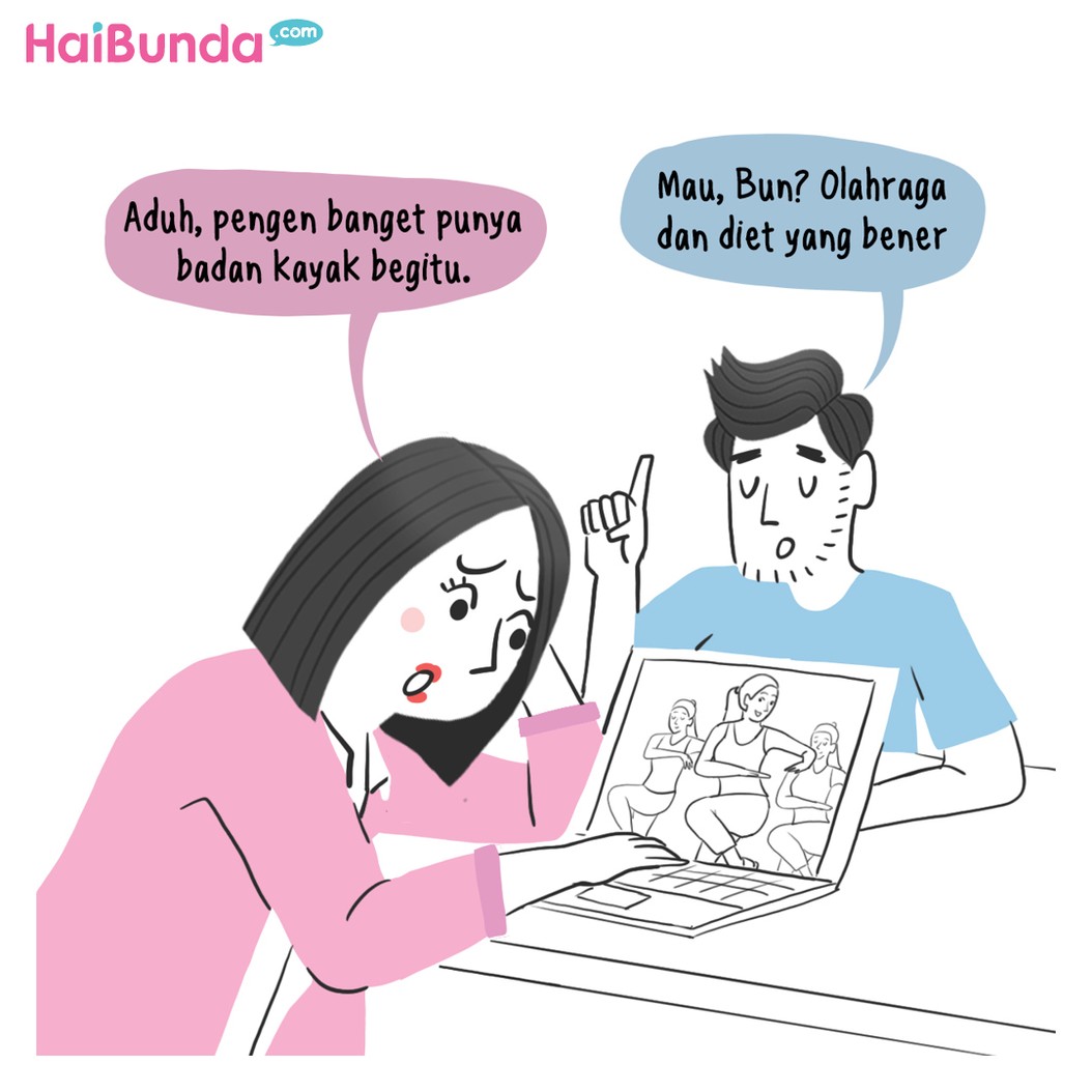 Komik Bunda Mau Diet