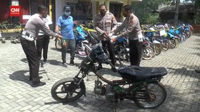 VIDEO: 50 Motor Pelaku Balap Liar Dimusnahkan Polisi