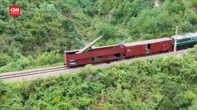 VIDEO: Momen Korut Uji Coba Rudal dari Gerbong Kereta