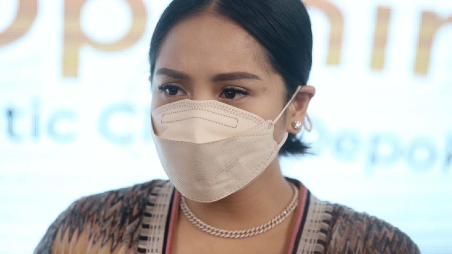 Nagita Slavina saat ditemui di kawasan Depok