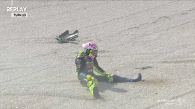 VIDEO: Rossi Kecelakaan di Kualifikasi MotoGP San Marino
