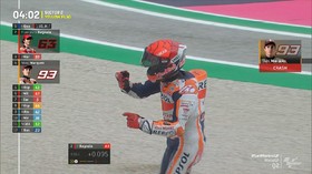 VIDEO: Marquez Jatuh Buntuti Bagnaia di Kualifikasi MotoGP