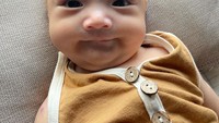 <p>Tumbuh besar, baby Anzel sudah pandai berpose di kamera lho. Tengok saja mimik wajahnya yang sangat ekspresif. (Foto: Instagram @audimarissa)</p>