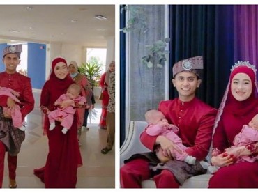 img-title Heboh Pengantin Bawa Bayi Kembar di Pelaminan, Ini Cerita di Baliknya