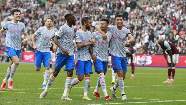 Manchester United berhasil menang 2-1 atas West Ham United di Liga Inggris. Berikut tujuh fakta di balik hal tersebut.