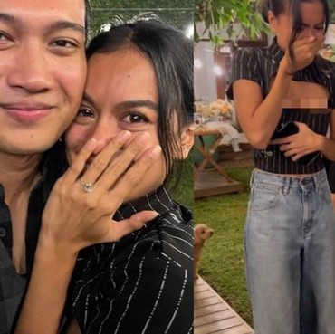 Tangis Bahagia Eva Celia di Pangkuan Sang Ayah Saat Dilamar Kekasih